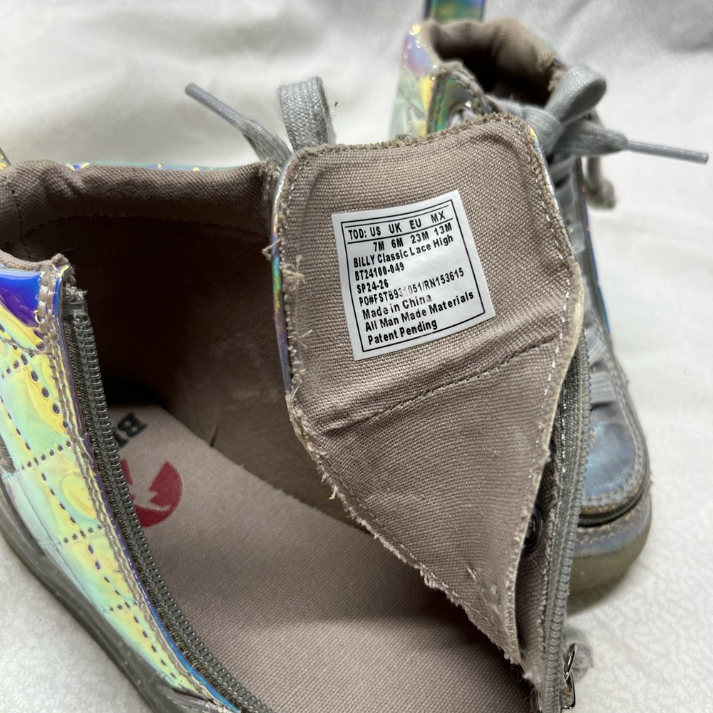 Holographic Kids Shoes with Gray Laces - Picture 5 of 5